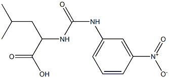 4-methyl-2-{[(3-nitrophenyl)carbamoyl]amino}pentanoic acid Structure