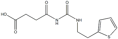 4-oxo-4-({[2-(thiophen-2-yl)ethyl]carbamoyl}amino)butanoic acid Structure