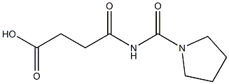 4-oxo-4-(pyrrolidin-1-ylcarbonylamino)butanoic acid 구조식 이미지