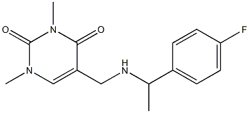 5-({[1-(4-fluorophenyl)ethyl]amino}methyl)-1,3-dimethyl-1,2,3,4-tetrahydropyrimidine-2,4-dione Structure