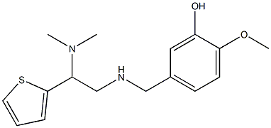 5-({[2-(dimethylamino)-2-(thiophen-2-yl)ethyl]amino}methyl)-2-methoxyphenol Structure