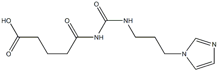 5-({[3-(1H-imidazol-1-yl)propyl]carbamoyl}amino)-5-oxopentanoic acid 구조식 이미지