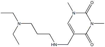 5-({[3-(diethylamino)propyl]amino}methyl)-1,3-dimethyl-1,2,3,4-tetrahydropyrimidine-2,4-dione 구조식 이미지