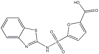 5-(1,3-benzothiazol-2-ylsulfamoyl)furan-2-carboxylic acid 구조식 이미지