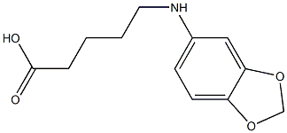 5-(2H-1,3-benzodioxol-5-ylamino)pentanoic acid 구조식 이미지