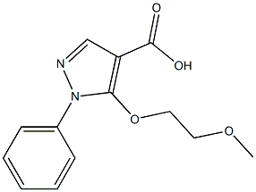 5-(2-methoxyethoxy)-1-phenyl-1H-pyrazole-4-carboxylic acid 구조식 이미지