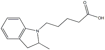 5-(2-methyl-2,3-dihydro-1H-indol-1-yl)pentanoic acid 구조식 이미지