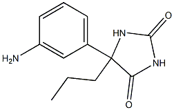 5-(3-aminophenyl)-5-propylimidazolidine-2,4-dione 구조식 이미지