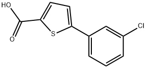 5-(3-chlorophenyl)thiophene-2-carboxylic acid 구조식 이미지