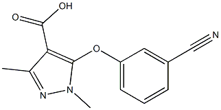 5-(3-cyanophenoxy)-1,3-dimethyl-1H-pyrazole-4-carboxylic acid Structure