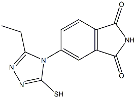 5-(3-ethyl-5-sulfanyl-4H-1,2,4-triazol-4-yl)-2,3-dihydro-1H-isoindole-1,3-dione 구조식 이미지