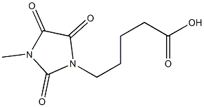 5-(3-methyl-2,4,5-trioxoimidazolidin-1-yl)pentanoic acid Structure