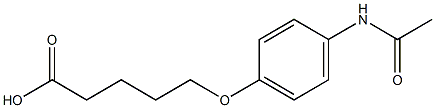 5-(4-acetamidophenoxy)pentanoic acid 구조식 이미지