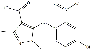 5-(4-chloro-2-nitrophenoxy)-1,3-dimethyl-1H-pyrazole-4-carboxylic acid 구조식 이미지