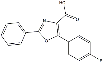5-(4-fluorophenyl)-2-phenyl-1,3-oxazole-4-carboxylic acid 구조식 이미지