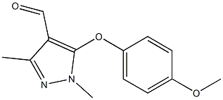5-(4-methoxyphenoxy)-1,3-dimethyl-1H-pyrazole-4-carbaldehyde Structure