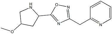 5-(4-methoxypyrrolidin-2-yl)-3-(pyridin-2-ylmethyl)-1,2,4-oxadiazole 구조식 이미지