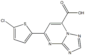 5-(5-chlorothiophen-2-yl)-[1,2,4]triazolo[1,5-a]pyrimidine-7-carboxylic acid 구조식 이미지