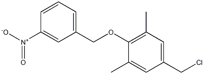 5-(chloromethyl)-1,3-dimethyl-2-[(3-nitrophenyl)methoxy]benzene Structure