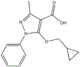 5-(cyclopropylmethoxy)-3-methyl-1-phenyl-1H-pyrazole-4-carboxylic acid 구조식 이미지