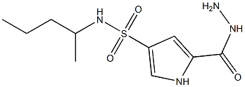 5-(hydrazinocarbonyl)-N-(1-methylbutyl)-1H-pyrrole-3-sulfonamide 구조식 이미지