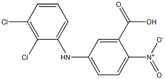 5-[(2,3-dichlorophenyl)amino]-2-nitrobenzoic acid 구조식 이미지
