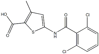 5-[(2,6-dichlorobenzene)amido]-3-methylthiophene-2-carboxylic acid 구조식 이미지