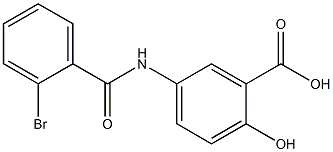 5-[(2-bromobenzoyl)amino]-2-hydroxybenzoic acid 구조식 이미지