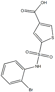 5-[(2-bromophenyl)sulfamoyl]thiophene-3-carboxylic acid 구조식 이미지