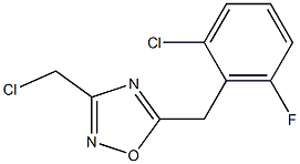 5-[(2-chloro-6-fluorophenyl)methyl]-3-(chloromethyl)-1,2,4-oxadiazole Structure