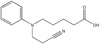 5-[(2-cyanoethyl)(phenyl)amino]pentanoic acid Structure