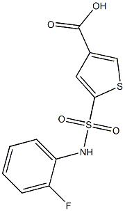 5-[(2-fluorophenyl)sulfamoyl]thiophene-3-carboxylic acid Structure