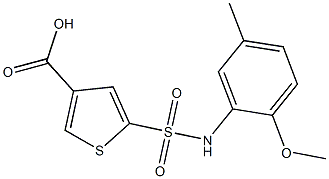 5-[(2-methoxy-5-methylphenyl)sulfamoyl]thiophene-3-carboxylic acid Structure