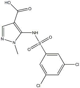 5-[(3,5-dichlorobenzene)sulfonamido]-1-methyl-1H-pyrazole-4-carboxylic acid 구조식 이미지