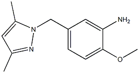 5-[(3,5-dimethyl-1H-pyrazol-1-yl)methyl]-2-methoxyaniline Structure