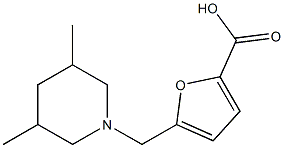 5-[(3,5-dimethylpiperidin-1-yl)methyl]furan-2-carboxylic acid 구조식 이미지