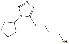5-[(3-aminopropyl)sulfanyl]-1-cyclopentyl-1H-1,2,3,4-tetrazole Structure