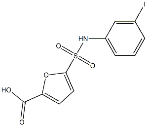 5-[(3-iodophenyl)sulfamoyl]furan-2-carboxylic acid Structure