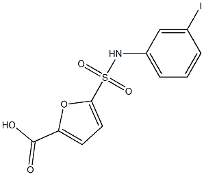 5-[(3-iodophenyl)sulfamoyl]furan-2-carboxylic acid 구조식 이미지