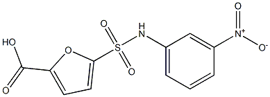 5-[(3-nitrophenyl)sulfamoyl]furan-2-carboxylic acid 구조식 이미지