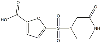 5-[(3-oxopiperazine-1-)sulfonyl]furan-2-carboxylic acid 구조식 이미지