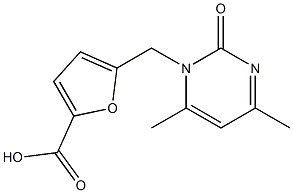 5-[(4,6-dimethyl-2-oxopyrimidin-1(2H)-yl)methyl]-2-furoic acid Structure