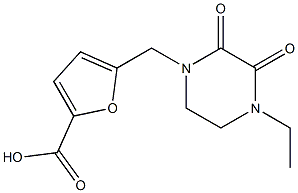 5-[(4-ethyl-2,3-dioxopiperazin-1-yl)methyl]-2-furoic acid 구조식 이미지