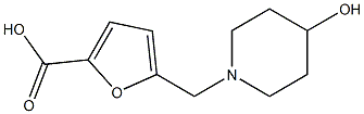 5-[(4-hydroxypiperidin-1-yl)methyl]furan-2-carboxylic acid Structure