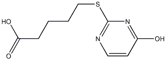 5-[(4-hydroxypyrimidin-2-yl)sulfanyl]pentanoic acid Structure