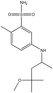 5-[(4-methoxy-4-methylpentan-2-yl)amino]-2-methylbenzene-1-sulfonamide 구조식 이미지