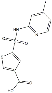 5-[(4-methylpyridin-2-yl)sulfamoyl]thiophene-3-carboxylic acid 구조식 이미지