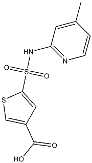 5-[(4-methylpyridin-2-yl)sulfamoyl]thiophene-3-carboxylic acid Structure