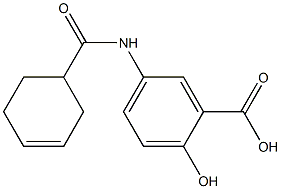 5-[(cyclohex-3-en-1-ylcarbonyl)amino]-2-hydroxybenzoic acid 구조식 이미지