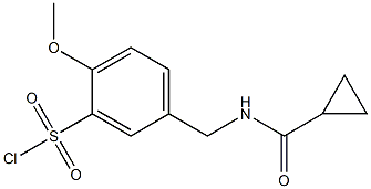 5-[(cyclopropylformamido)methyl]-2-methoxybenzene-1-sulfonyl chloride 구조식 이미지